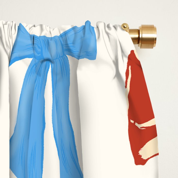 Holiday colorful bows Window Curtain Gallery Image 2