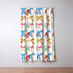 Holiday colorful bows Window Curtain Gallery Image 3