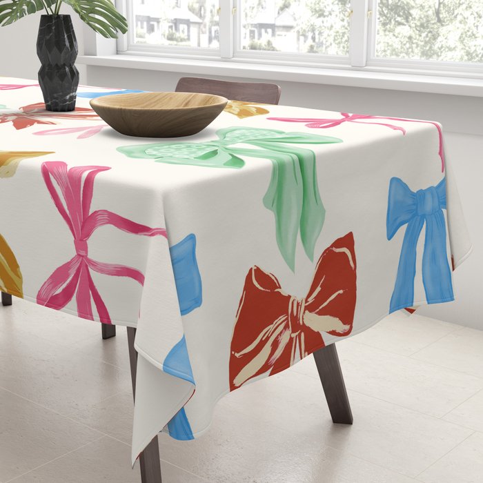 Holiday colorful bows Tablecloth Gallery Image 3