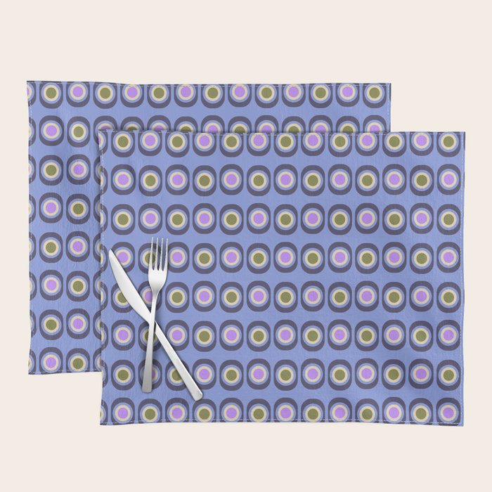 Mid-century Modern Pattern - Blue Placemat Gallery Image 1