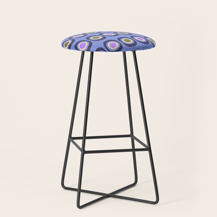Mid-century Modern Pattern - Blue Stool Gallery Image 1