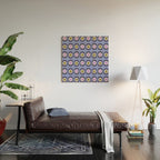 Mid-century Modern Pattern - Blue Wood Wall Art Gallery Image 2