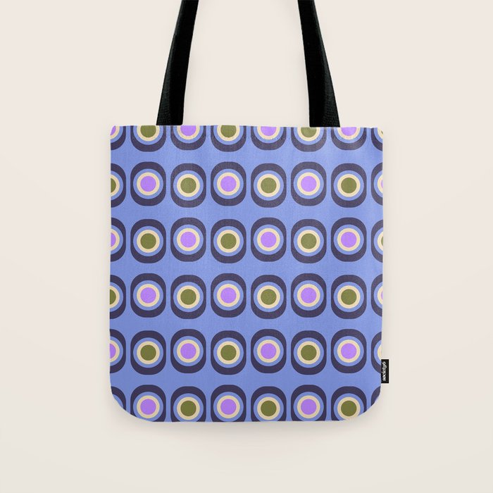 Mid-century Modern Pattern - Blue Tote Bag Gallery Image 1