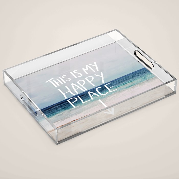 My Happy Place (Beach) Acrylic Tray Gallery Image 1