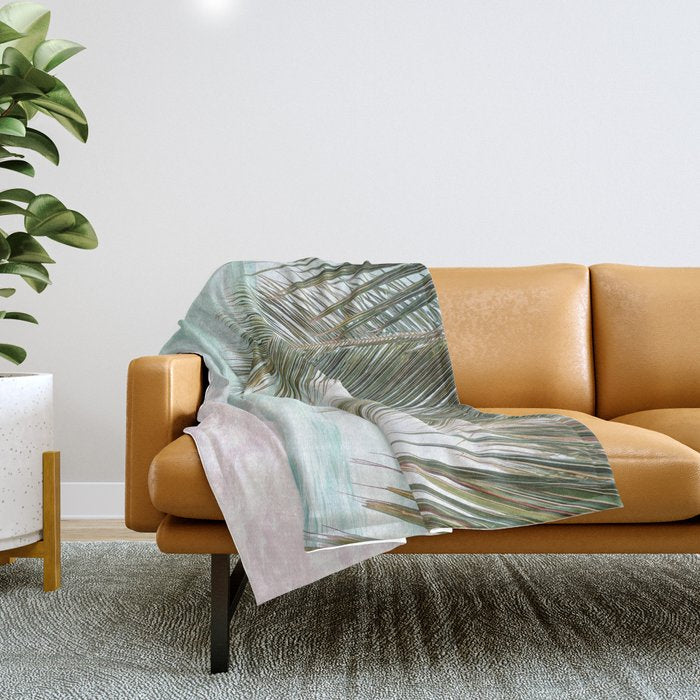 Tropical Escape - Palm Beach Wall Art Print Throw Blanket Gallery Image 1