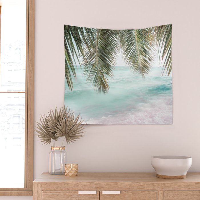 Tropical Escape - Palm Beach Wall Art Print Wall Tapestry Gallery Image 2