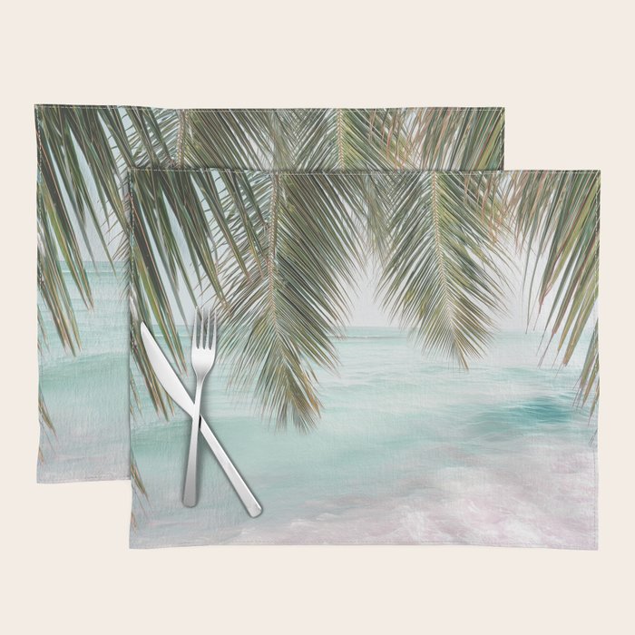 Tropical Escape - Palm Beach Wall Art Print Placemat Gallery Image 1