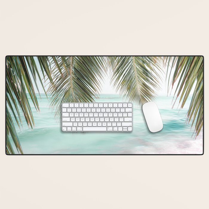 Tropical Escape - Palm Beach Wall Art Print Desk Mat Gallery Image 1