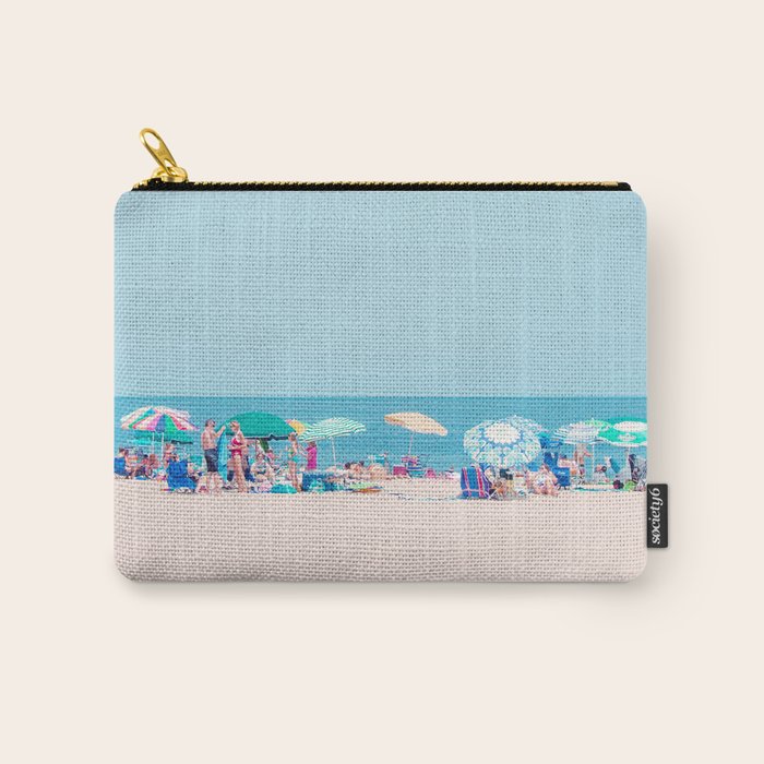 Colorful Umbrellas on the Beach Carry All Pouch Gallery Image 1