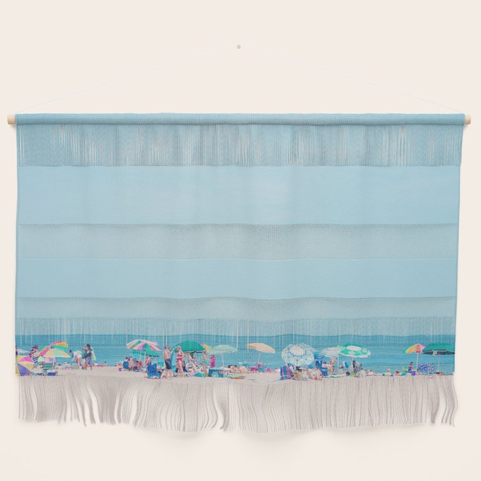 Colorful Umbrellas on the Beach Wall Hanging Gallery Image 1