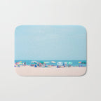 Colorful Umbrellas on the Beach Bath Mat Gallery Image 1