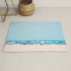 Colorful Umbrellas on the Beach Rug Gallery Image 1