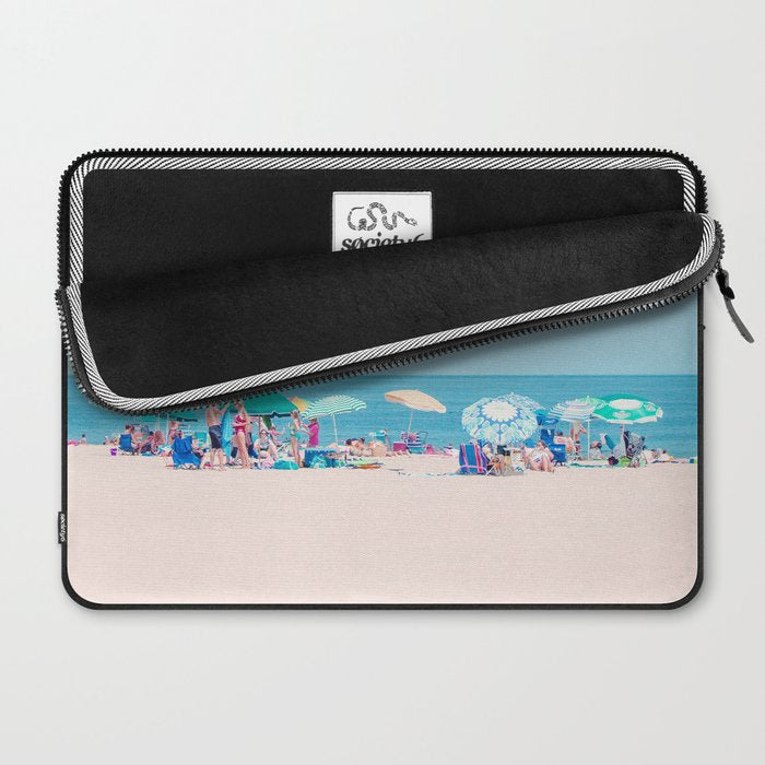 Colorful Umbrellas on the Beach Laptop Sleeve Gallery Image 2