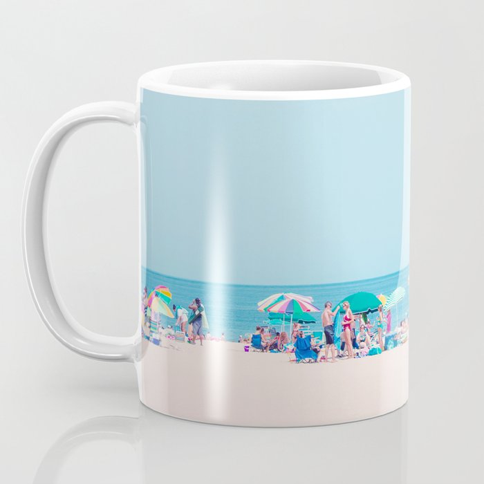 Colorful Umbrellas on the Beach Coffee Mug Gallery Image 3