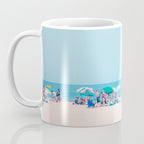 Colorful Umbrellas on the Beach Coffee Mug Gallery Image 3