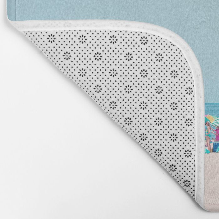 Colorful Umbrellas on the Beach Bath Mat Gallery Image 2