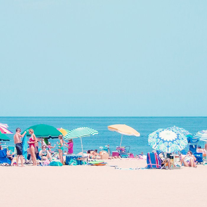 Colorful Umbrellas on the Beach Coffee Mug Gallery Image 2