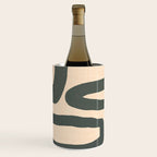 Abstract Retro Maze - Mid Century Modern Lines Green  Wine Chiller Gallery Image 2