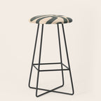 Abstract Retro Maze - Mid Century Modern Lines Green  Stool Gallery Image 1