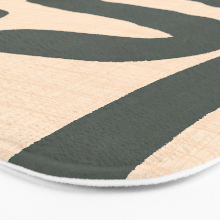 Abstract Retro Maze - Mid Century Modern Lines Green  Bath Mat Gallery Image 3