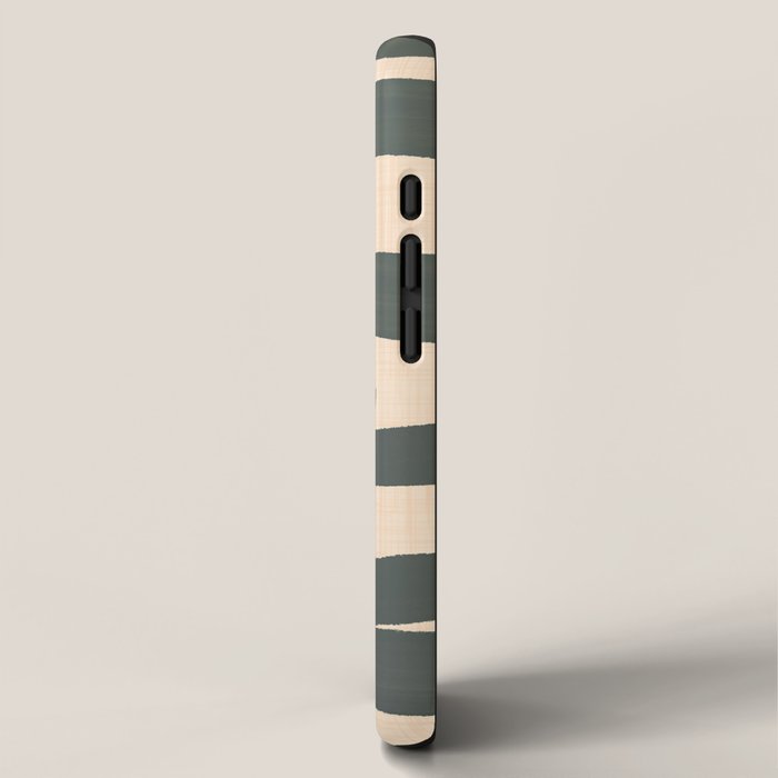 Abstract Retro Maze - Mid Century Modern Lines Green  iPhone Case Gallery Image 2