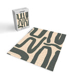 Abstract Retro Maze - Mid Century Modern Lines Green  Jigsaw Puzzle Gallery Image 2