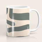 Abstract Retro Maze - Mid Century Modern Lines Green  Coffee Mug Gallery Image 1