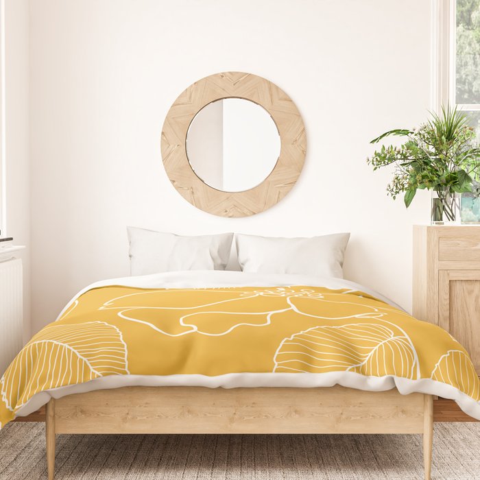 Wild rosa - yellow Duvet Cover Gallery Image 3