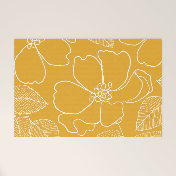 Wild rosa - yellow Welcome Mat Gallery Image 1
