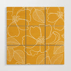 Wild rosa - yellow Wood Wall Art Gallery Image 1