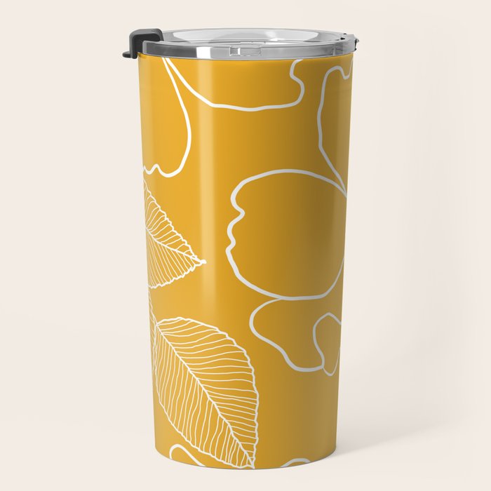 Wild rosa - yellow Travel Mug Gallery Image 3