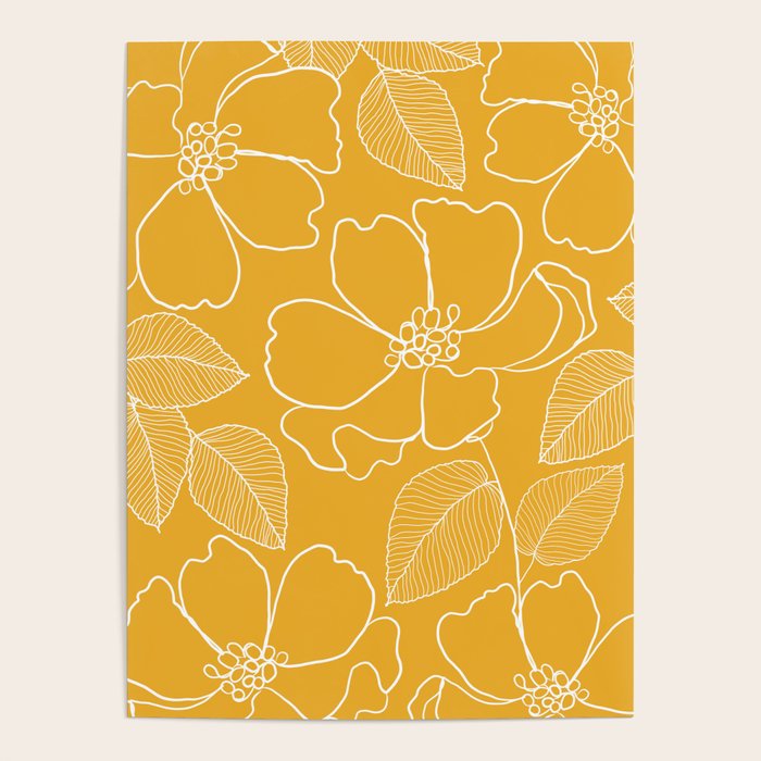 Wild rosa - yellow Poster Gallery Image 4
