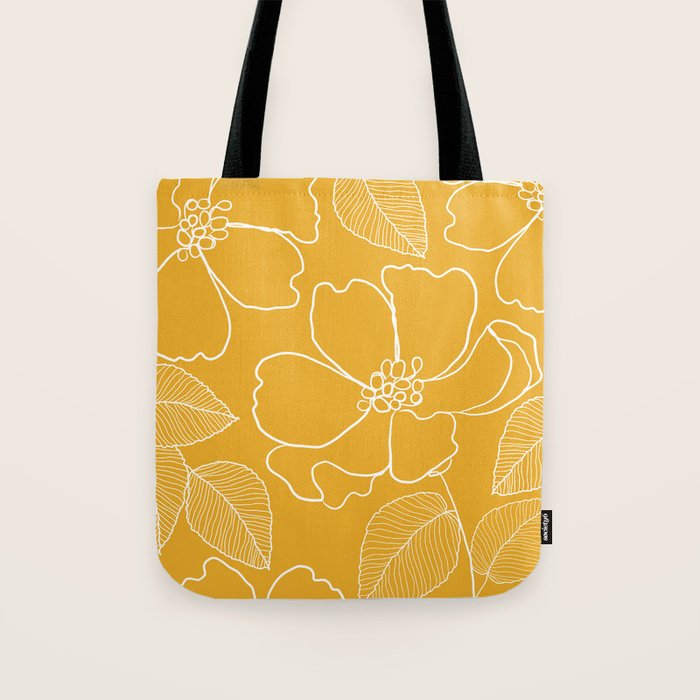 Wild rosa - yellow Tote Bag Gallery Image 1