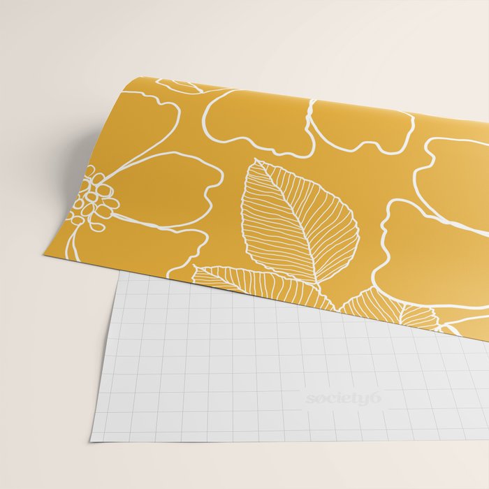 Wild rosa - yellow Wrapping Paper Gallery Image 2
