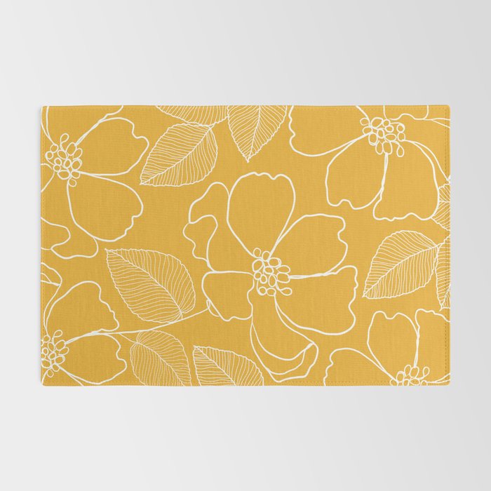 Wild rosa - yellow Rug Gallery Image 2