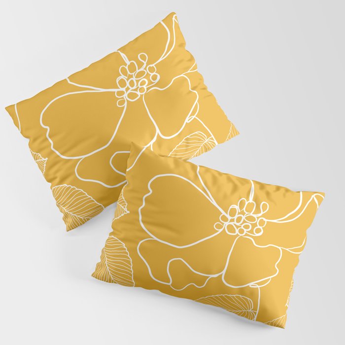 Wild rosa - yellow Pillow Sham Gallery Image 3