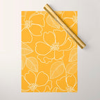 Wild rosa - yellow Wrapping Paper Gallery Image 1