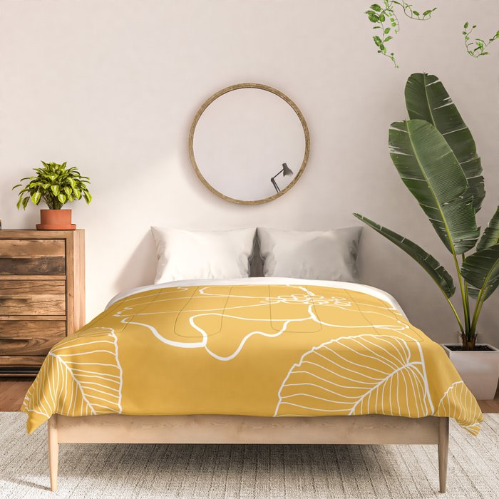 Wild rosa - yellow Comforter Gallery Image 3