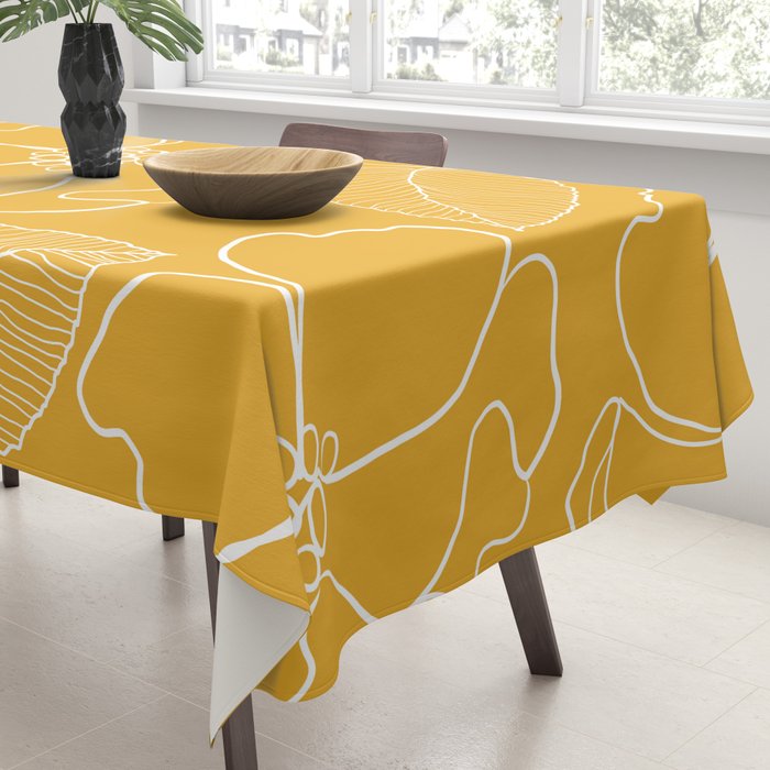 Wild rosa - yellow Tablecloth Gallery Image 3