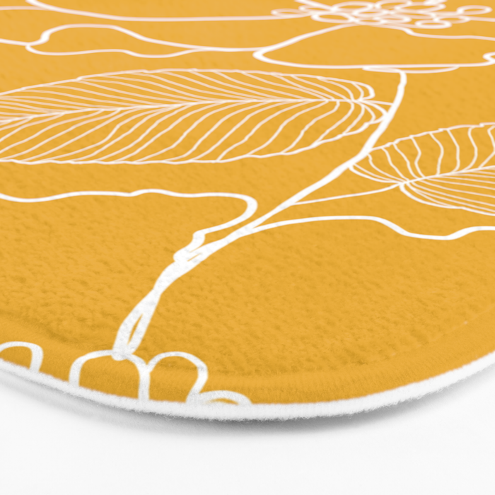 Wild rosa - yellow Bath Mat Gallery Image 3