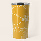 Wild rosa - yellow Travel Mug Gallery Image 1