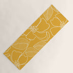 Wild rosa - yellow Yoga Mat Gallery Image 1
