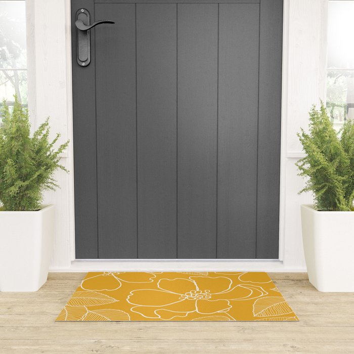 Wild rosa - yellow Welcome Mat Gallery Image 3