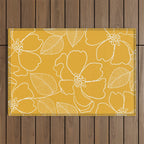 Wild rosa - yellow Outdoor Rug Gallery Image 1
