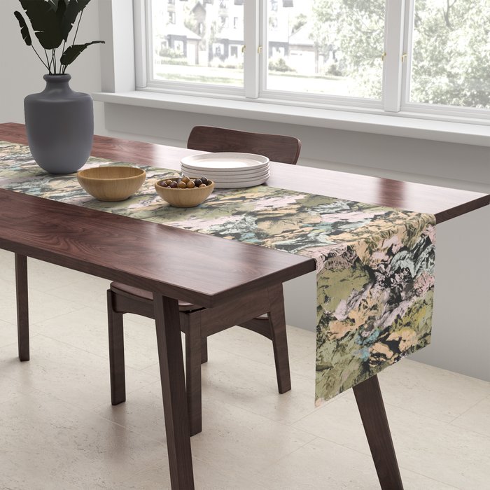 Abstract colorful dark mountains C Table Runner Gallery Image 2