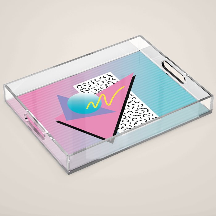 Memphis pattern 41 - 80s / 90s Retro Acrylic Tray Gallery Image 1