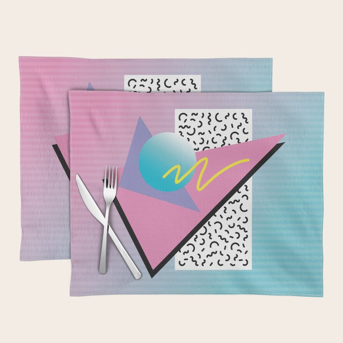 Memphis pattern 41 - 80s / 90s Retro Placemat Gallery Image 1