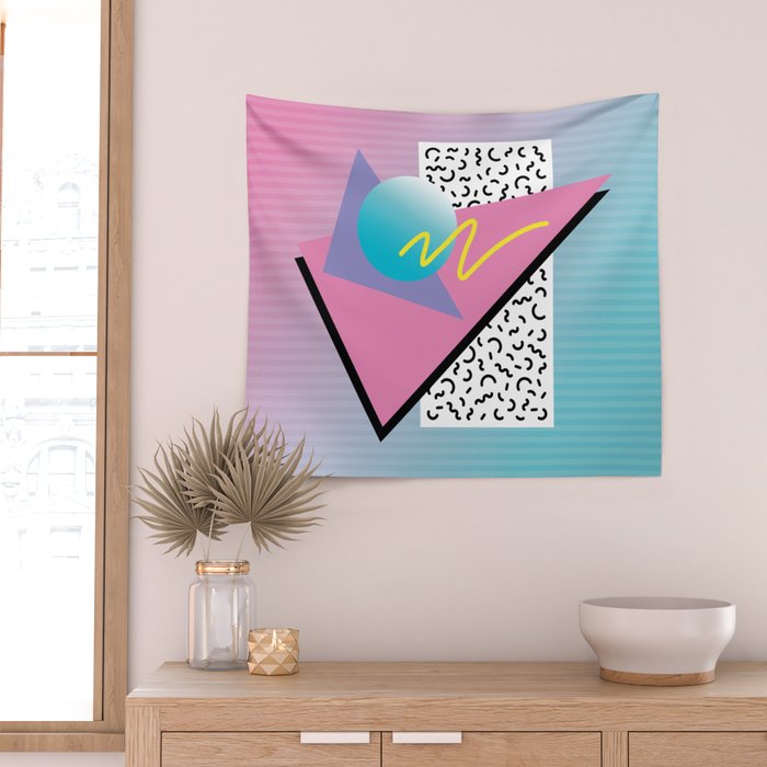 Memphis pattern 41 - 80s / 90s Retro Wall Tapestry Gallery Image 2