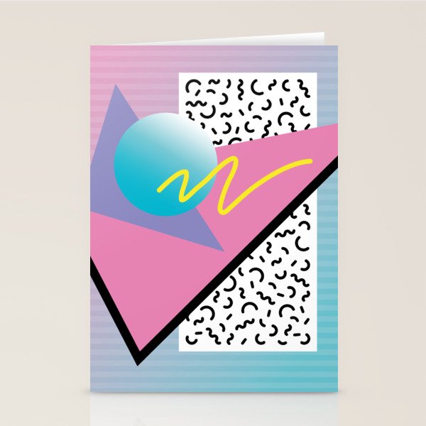 Memphis pattern 41 - 80s / 90s Retro Stationery Card Gallery Image 2