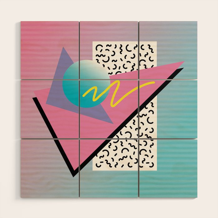 Memphis pattern 41 - 80s / 90s Retro Wood Wall Art Gallery Image 1